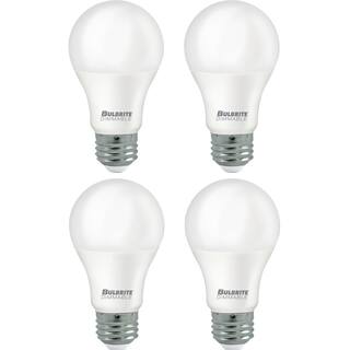 Bulbrite 75-Watt Equivalent A19 Dimmable E26 Base LED Light Bulb 3000K in Frost (4-Pack) 862729