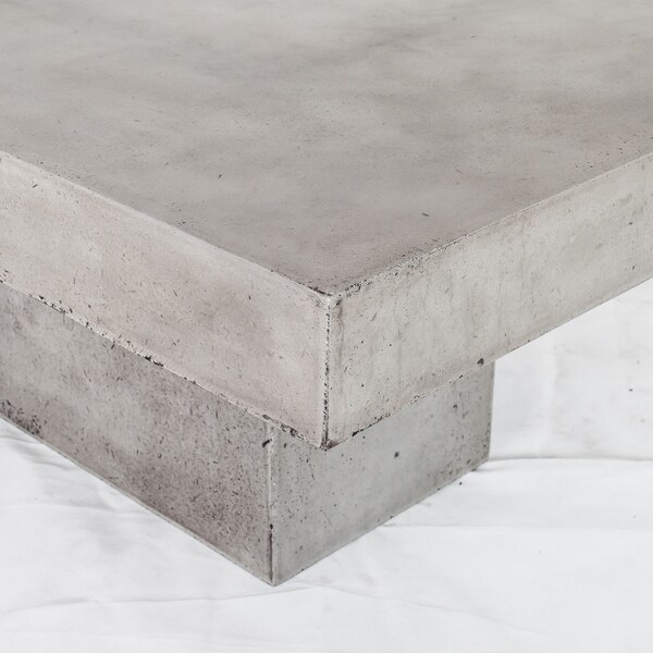 Aurelle Home Grey Concrete Modern Coffee Table