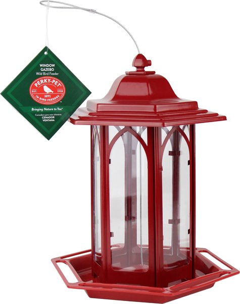 Perky-Pet Brick Red Gazebo Bird Feeder， 3.5-lb