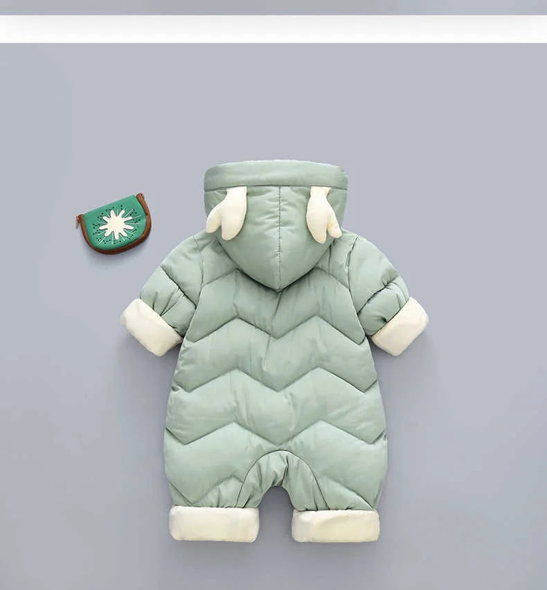 New born Warm Baby coat Winter Hooded mantle Rompers Thick Outfit Jumpsuit Overalls Snowsuit Children Boys Clothing kids clothes