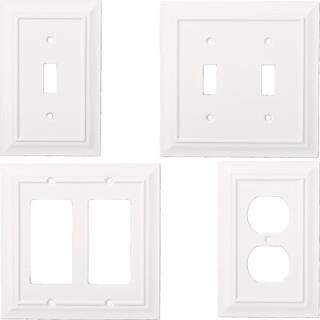 Hampton Bay Derby 2-Gang Light SwitchToggle Plate White (3-Pack) W31561C-W-K3