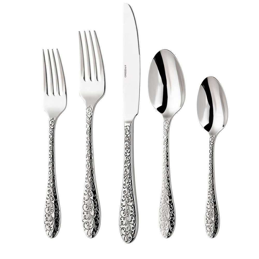 Oneida Ivy Flourish 1810 Stainless Steel Teaspoons (Set of 12) T638STSF