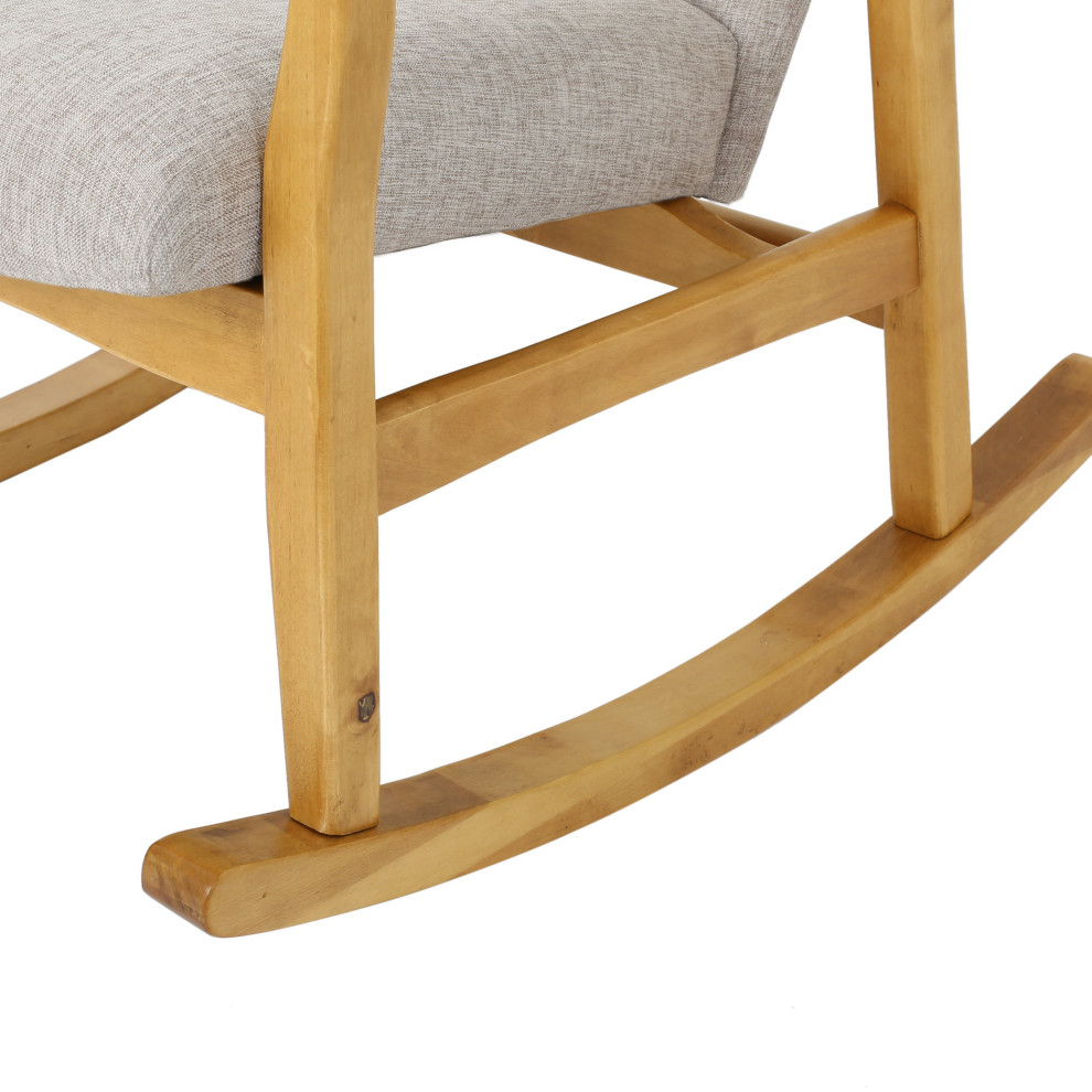 GDF Studio Collin Mid Century Fabric Rocking Chair   Midcentury   Rocking Chairs   by GDFStudio  Houzz