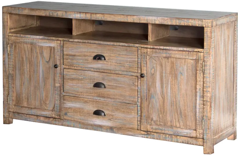 Brenton Weathered Brown 66 TV Stand