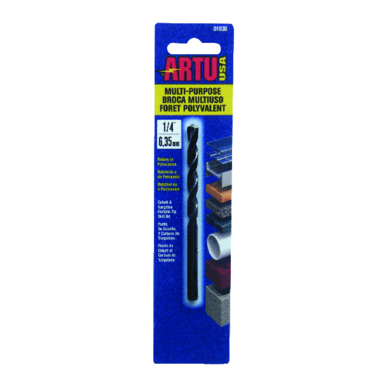 ARTU 1/4 in. X 4-1/8 in. L Tungsten Carbide Tipped Drill Bit 1 pc