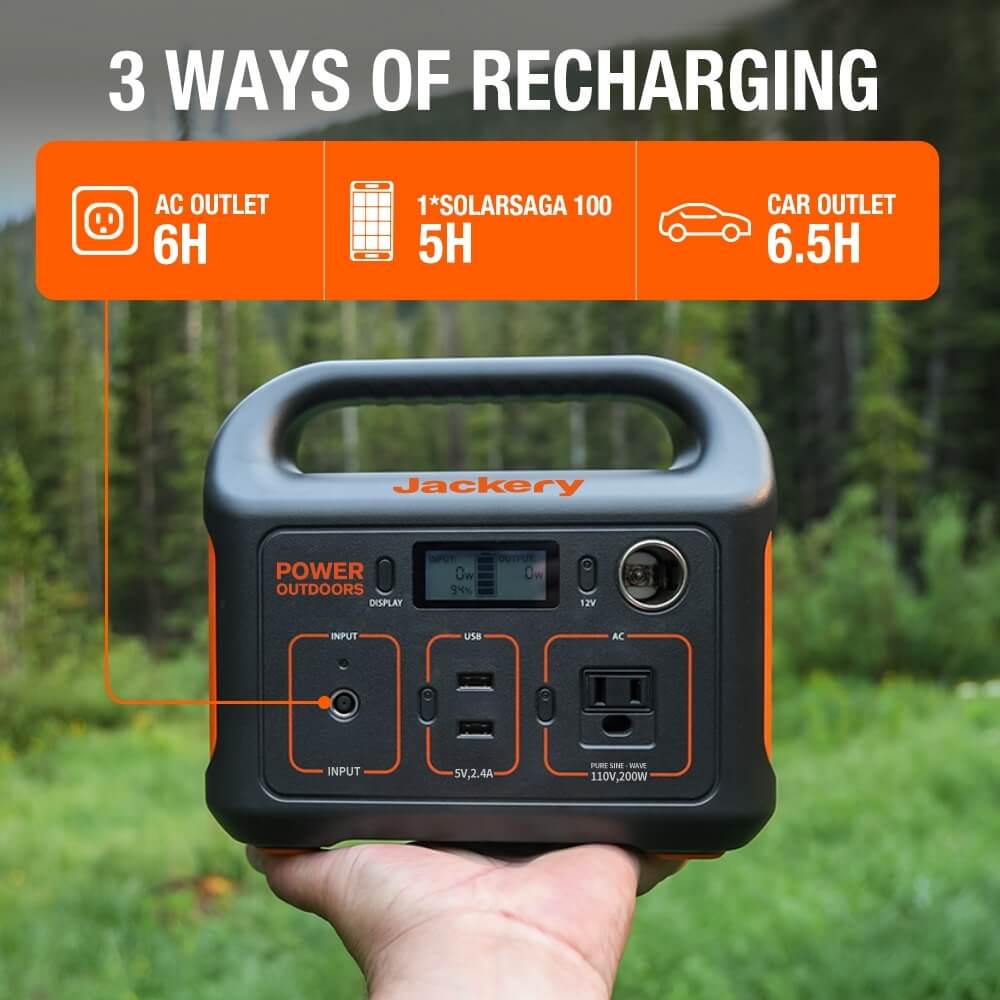 Jackery Explorer 290 Portable Power Station - For Outdoors, Camping, Travel, Home Use