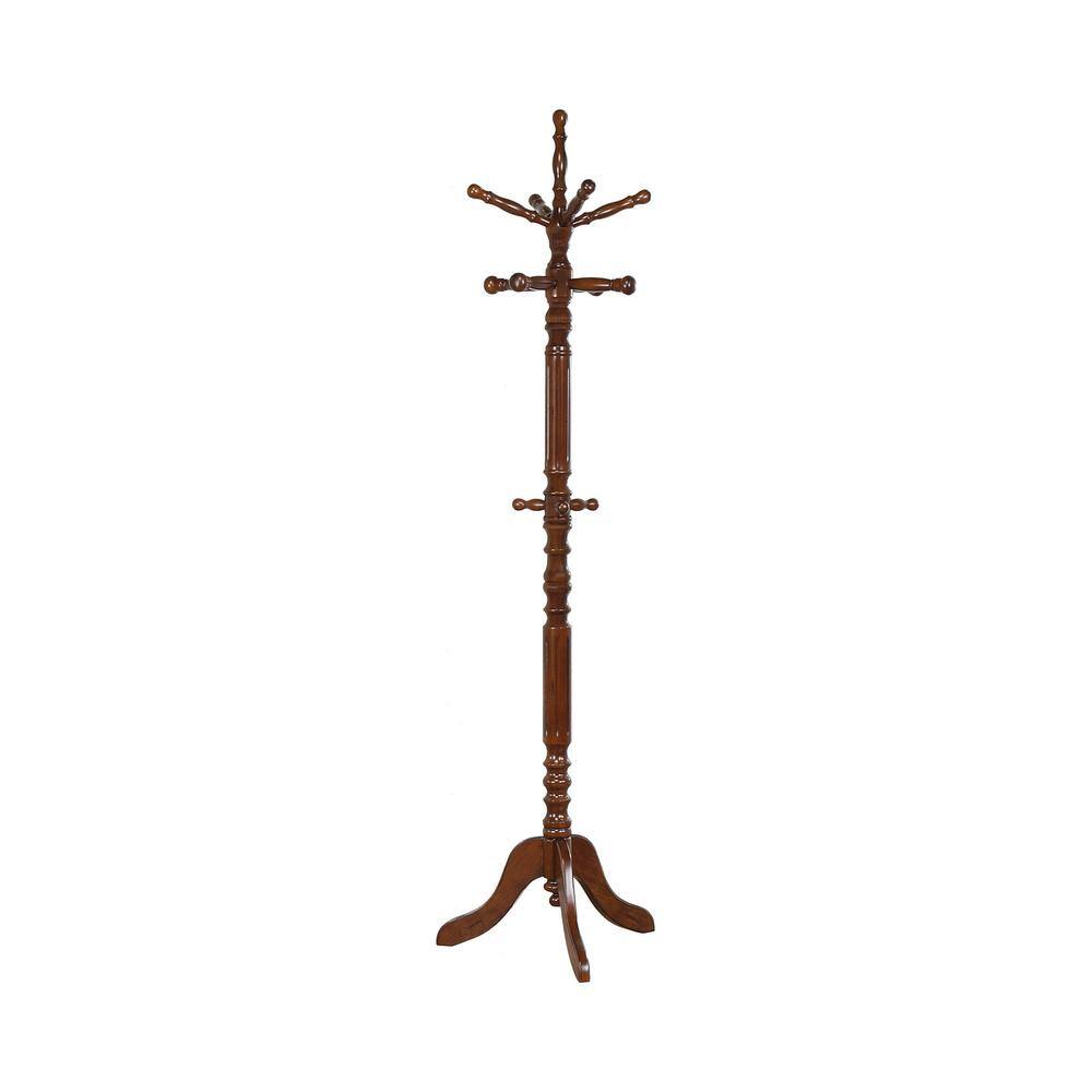 Coaster Home Furnishings Coat Rack with Spinning Top Walnut 900769