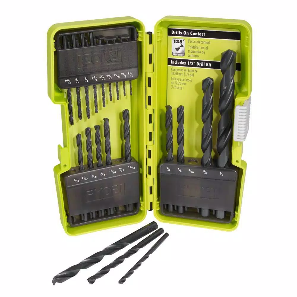 RYOBI Black Oxide Drill Bit Set (21-Piece) with BONUS 25FT Tape Measure and#8211; XDC Depot