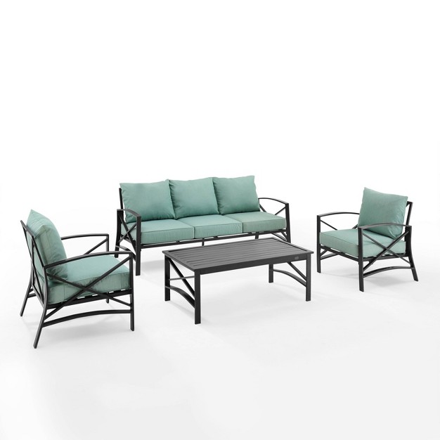 Crosley 4pc Kaplan Outdoor Sofa Set