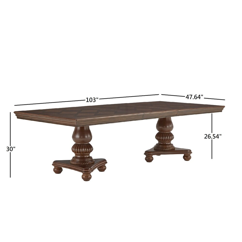 Constantinople Double Pedestal Dining Table with Extending Leaf by iNSPIRE Q Classic