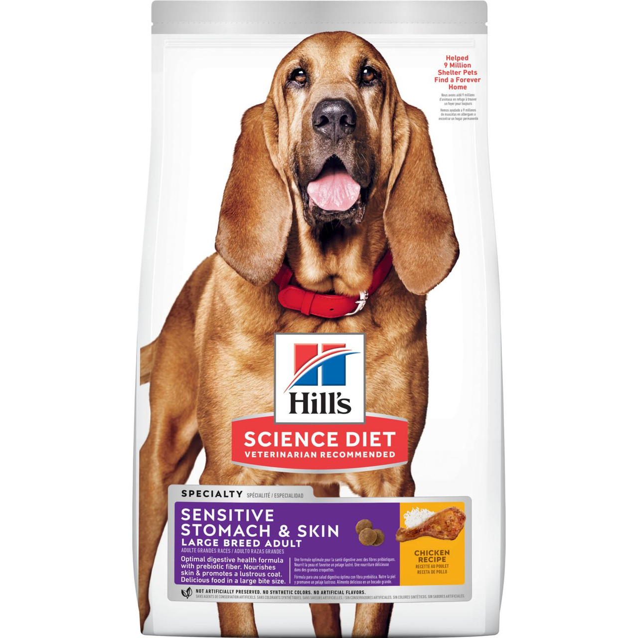 Hill's Science Diet Sensitive Stomach and Skin Chicken Recipe Adult Large Breed Dry Dog Food， 30Lb. Bag