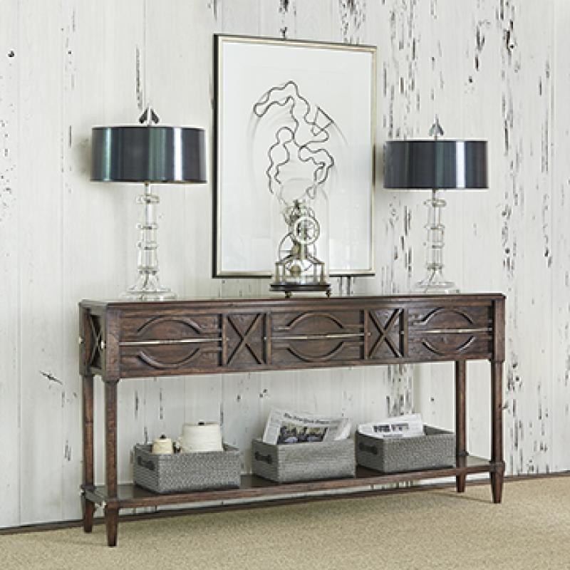 Ambella Home Collection Spindle Console  Walnut   Transitional   Console Tables   by GreatFurnitureDeal  Houzz