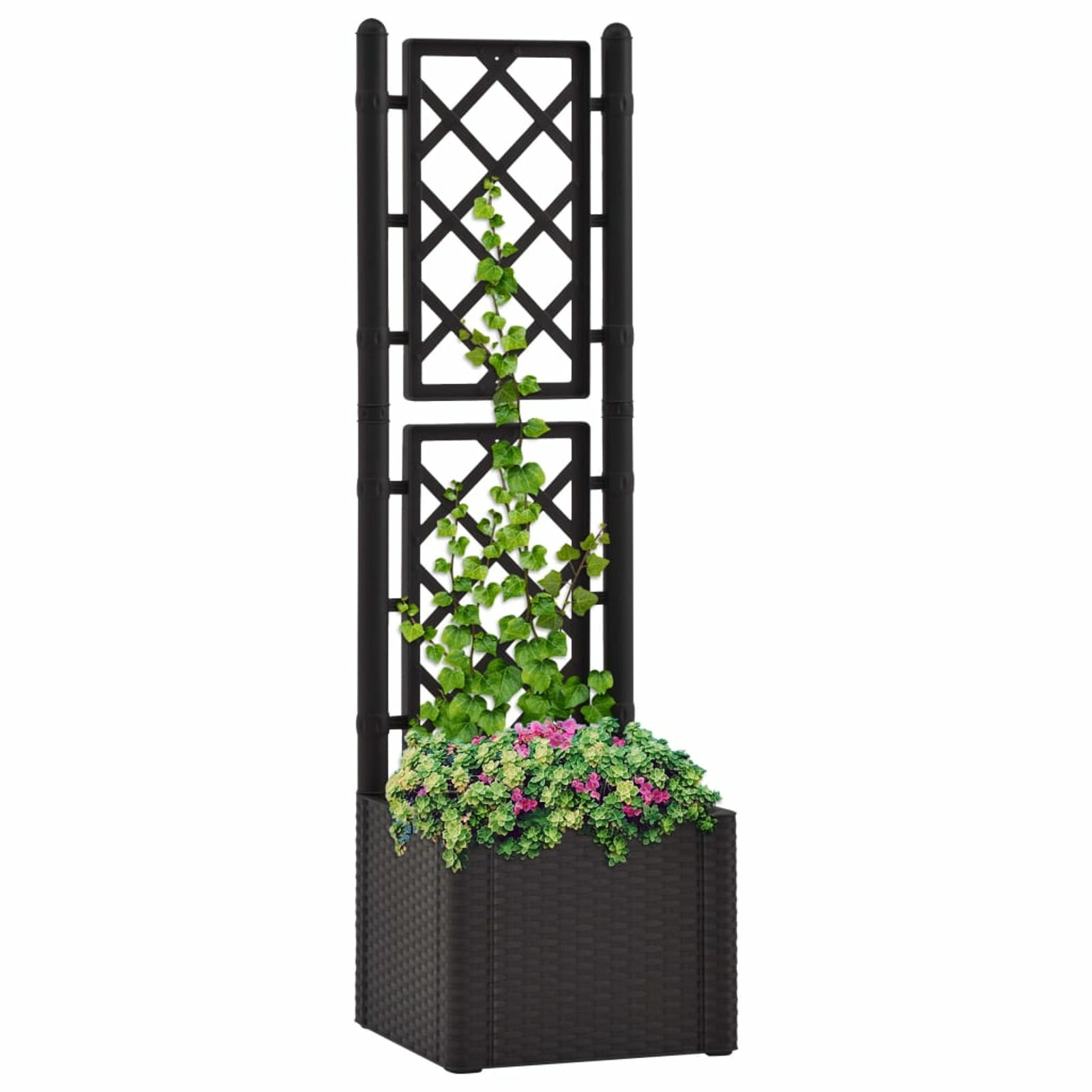 Abody Garden Raised Bed with Trellis and Self Watering System Anthracite