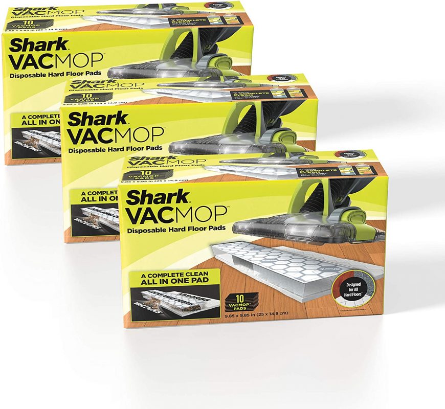 Shark VACMOP Disposable Hard Floor Vacuum and Mop Pad Refills， 30ct