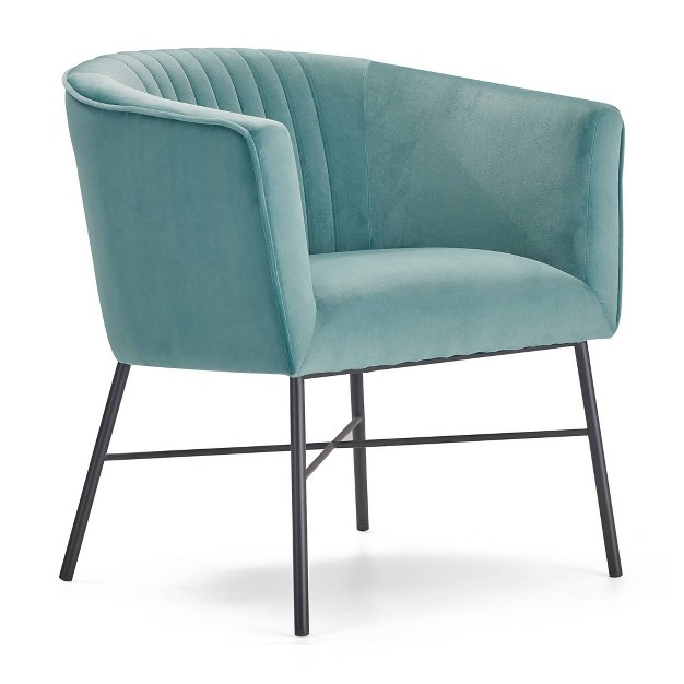 Leone Tufted Accent Chair Teal Adore Decor