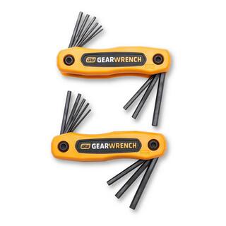 GEARWRENCH SAE  Metric Short Arm Folding Hex Key Set (17-Piece) 83513