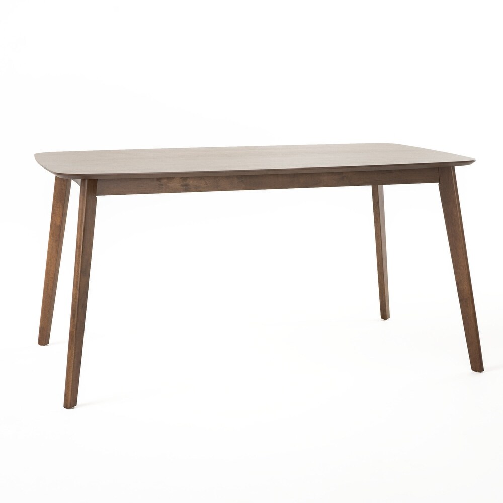 Nyala Natural Walnut Finish Wood Dining Table by Christopher Knight Home   N/A