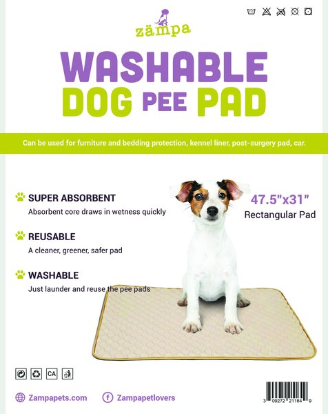 Zampa Pets Quality Whelp Rectangular Reusable Dog Pee Pad