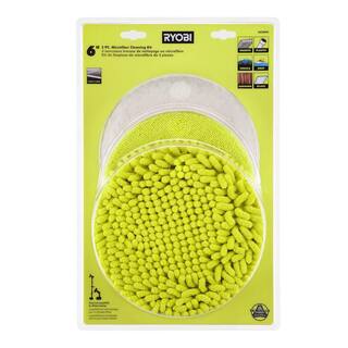 RYOBI 6 in. 3-Piece Microfiber Cleaning Kit for RYOBI P4500 and P4510 Scrubber Tools A95MFK