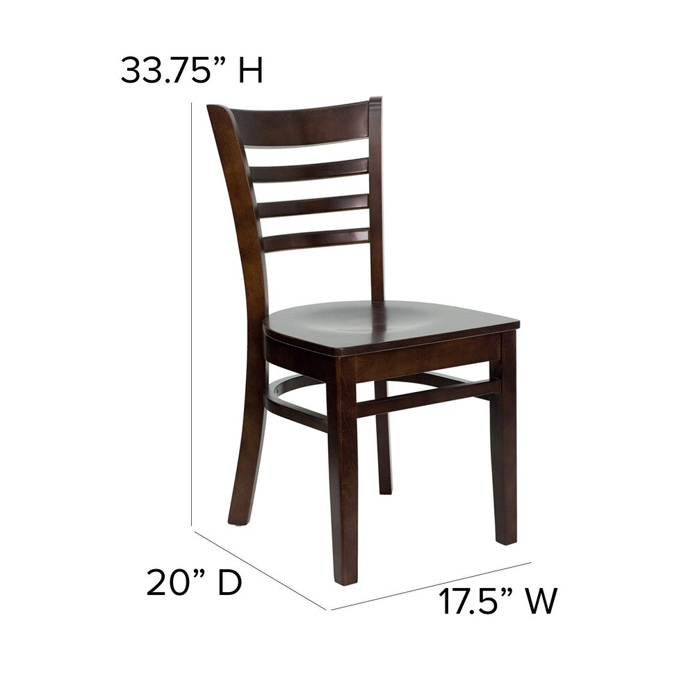 Ladder Back Wooden Restaurant Chair   17.25\