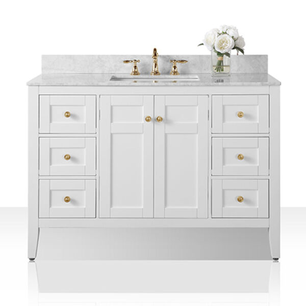 Maili White 48-Inch Vanity Console