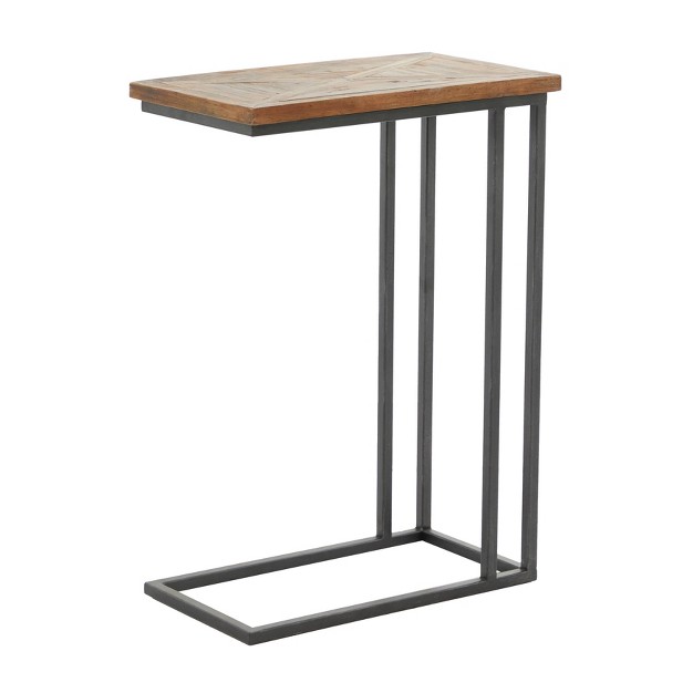 Rustic Metal Accent C table Brown Olivia amp May