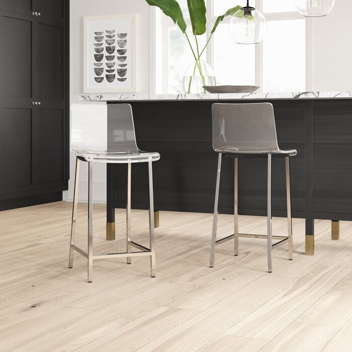 Sasha Clear Arylic Transparent seat Modern Stool Lucite Stool (set of 5)