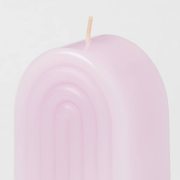 Shaped Pillar Candle Rainbow Lavender