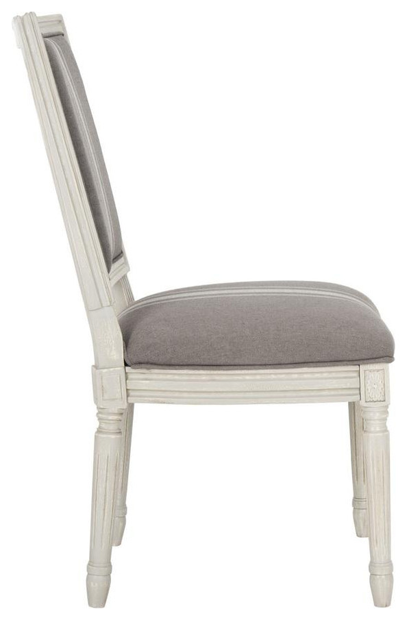 Elvin 19  x27 x27Striped Linen Side Chair set of 2 Grey/Beige   French Country   Dining Chairs   by AED Luxury Home Decor  Houzz