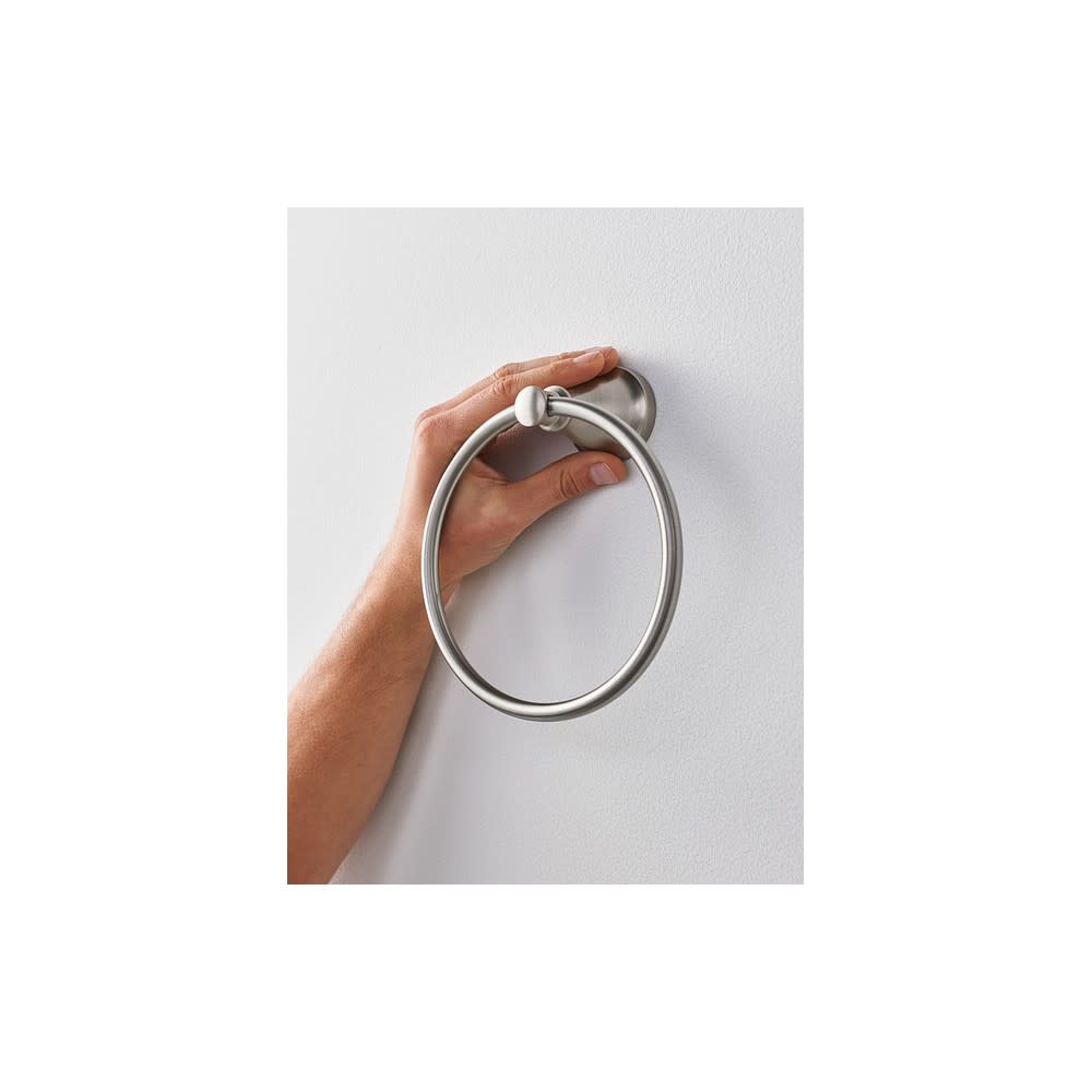 Moen Hilliard Towel Ring Brushed Nickel 6.375