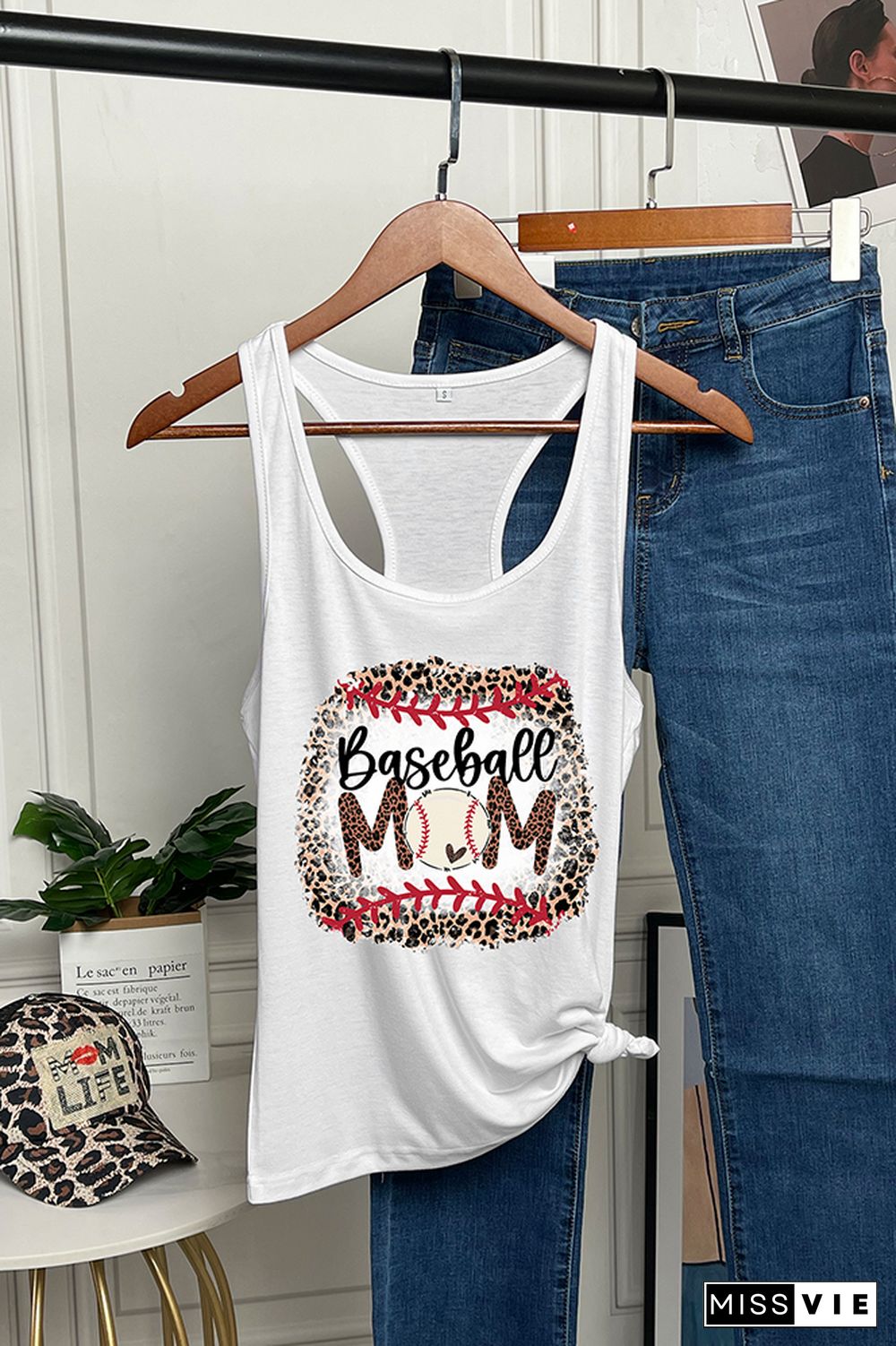 Baseball Mom Sleeveless Tank Top Wholesale