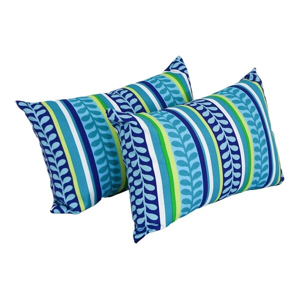 19-inch by 11-inch Outdoor Throw Pillows (Set of 2， Multiple Patterns) - 19 x 11