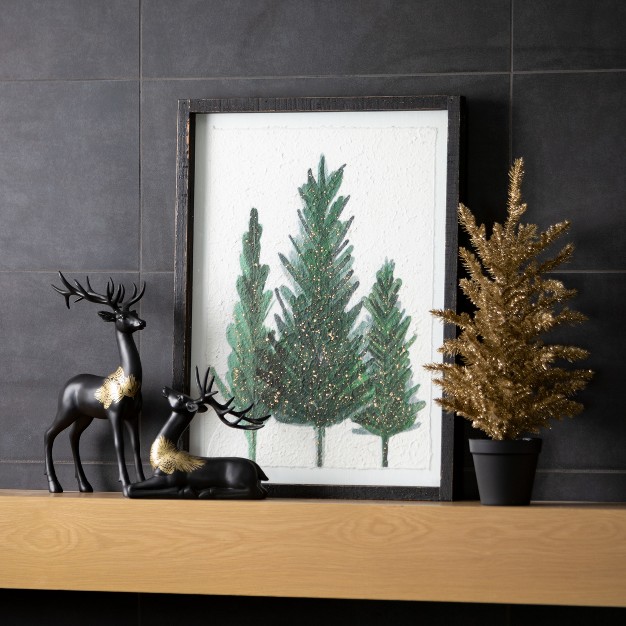 24 25 quot h Sullivans Pine Tree Watercolor Wall Art Green