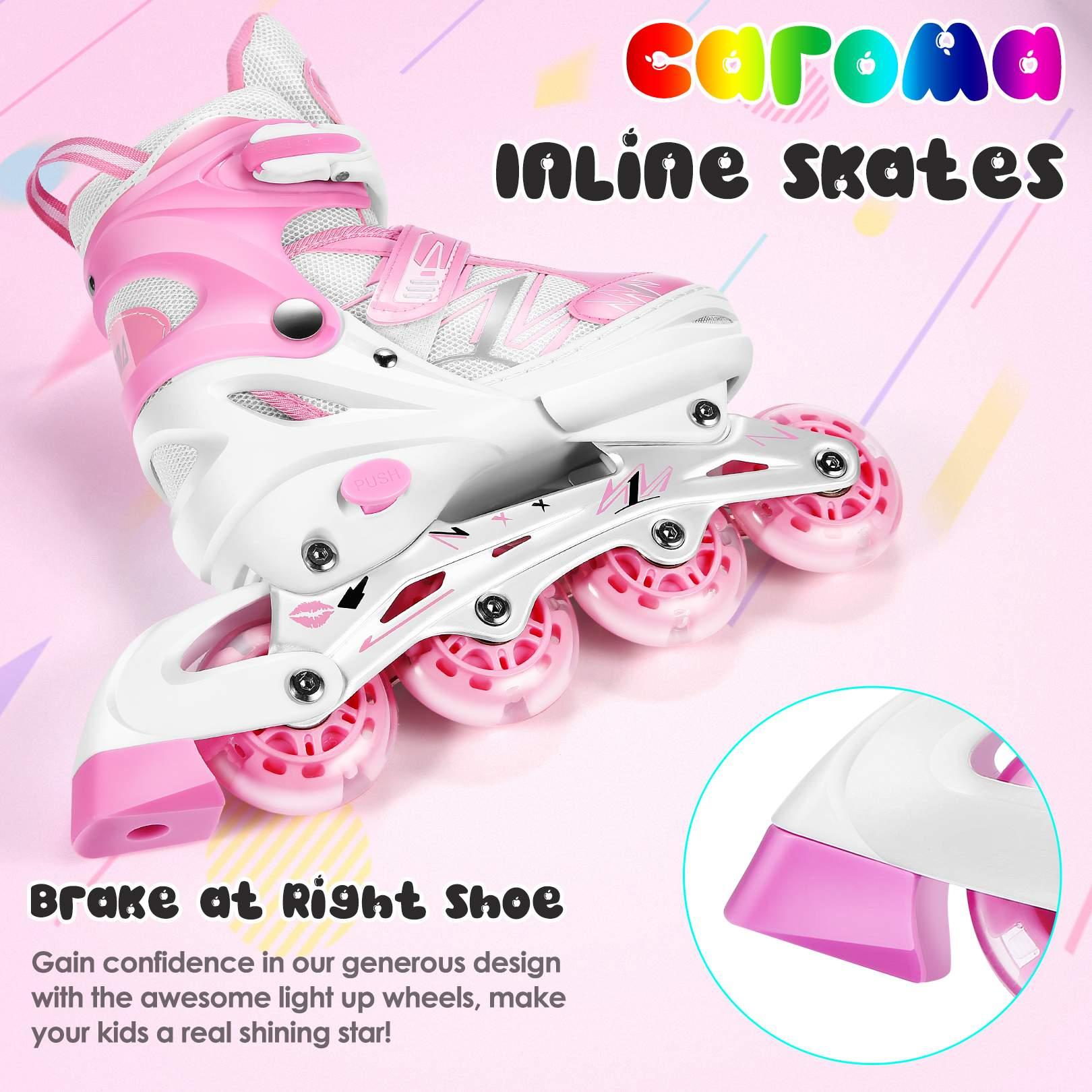 Adjustable Inline Skate Inline Skates with Illuminating Wheels Inline Skates for Kids Girls Boys Adults Mens Women Gifts Inline Skates Light Up Rollerskatess Beginner Roller Skate