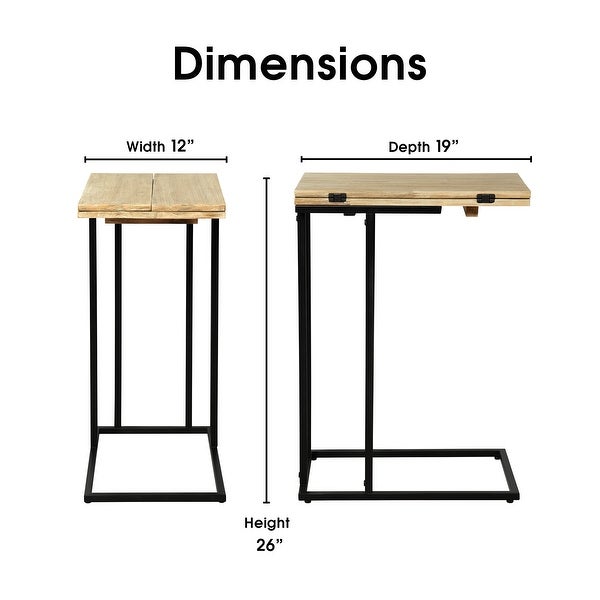 Serta Harton C Table， Modern Design， Durable Metal Base