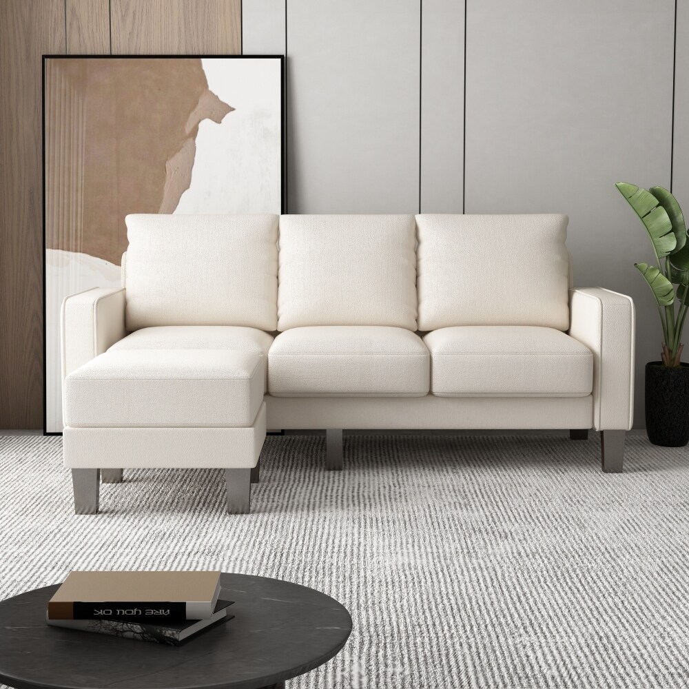 Modern L Shape Sofa with Ottoman