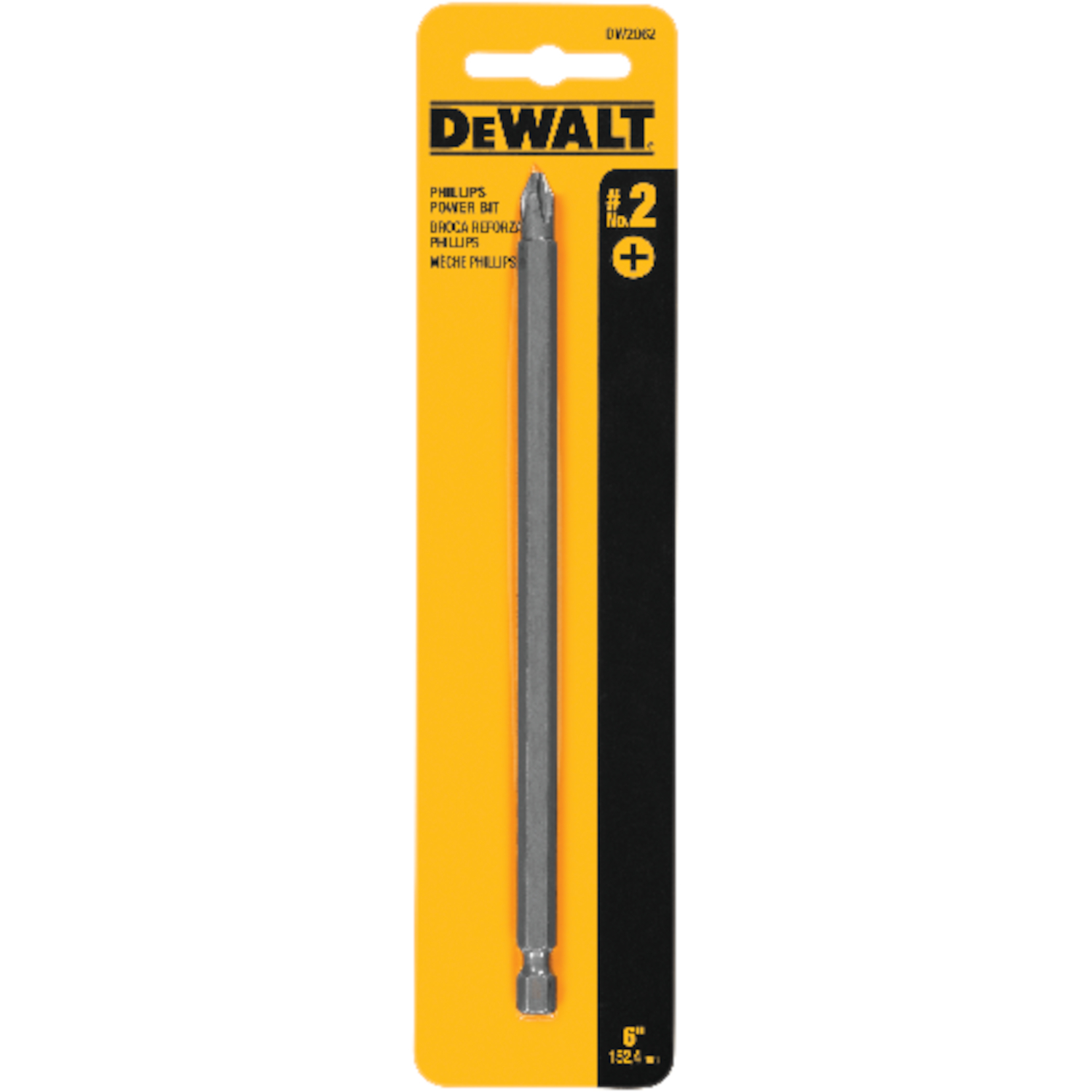 DW Phillips #2 X 6 in. L Power Bit Heat-Treated Steel 1 pc