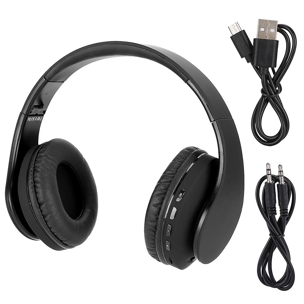 Wh-816 Foldable Wireless Bluetooth Headset Adjustable Headband Earphone Headsetblack