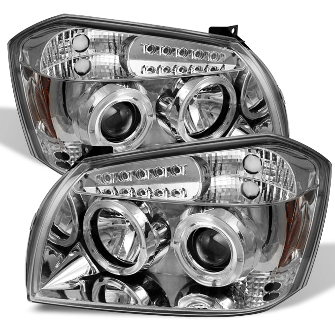 Fits 2005-2007 Dodge Magnum Dual Halo Projector LED Headlights Left+Right 2006