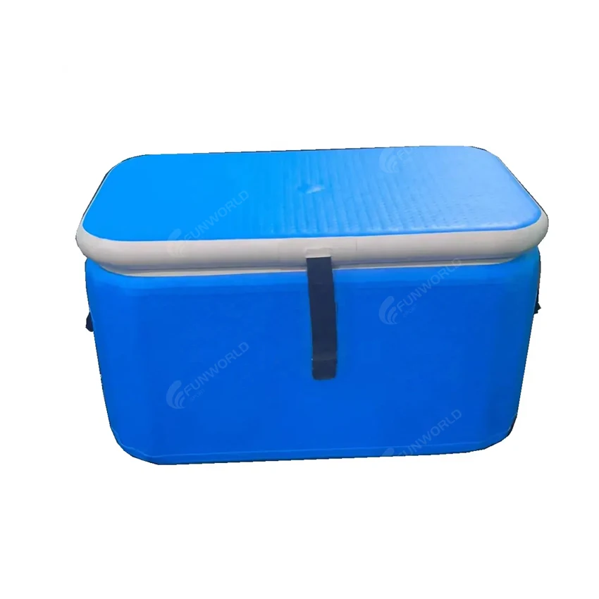 Funworldsport Inflatable Drop Stitch Outdoor Foldable Insulated Ice Chest Cooler Box