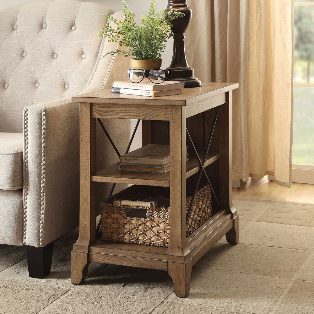 Acme Furniture Hiroko Oak Side Table