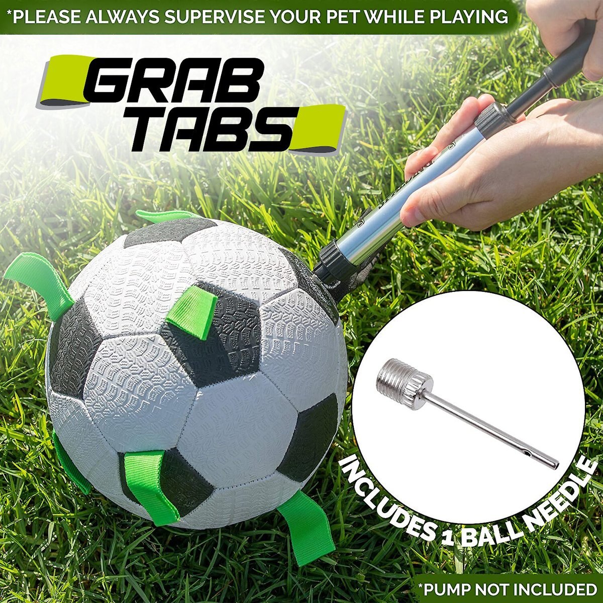 Hyper Pet Grab Tabs Soccer Ball Dog Toy