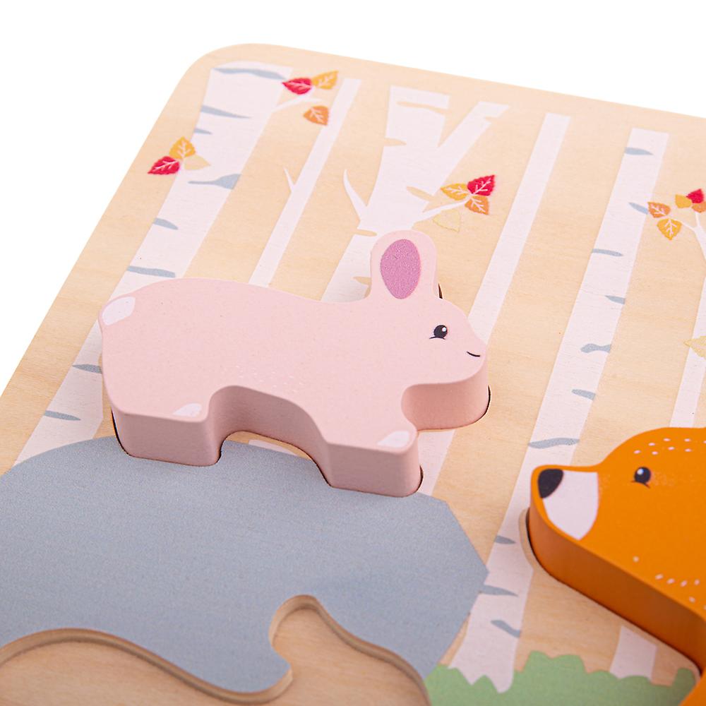 Bigjigs Toys 100% FSCÂ® Certified Woodland Chunky Puzzle