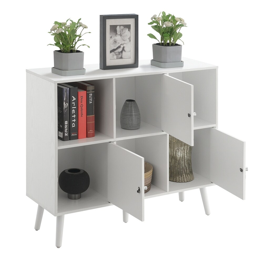 Convenience Concepts Xtra Storage 3x2 3 Door Cabinet Console Table