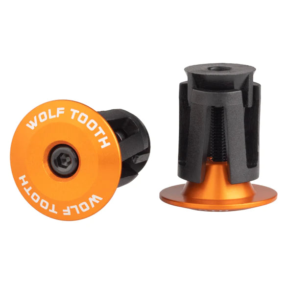 Wolf Tooth Components Alloy Bar End Plugs - Orange