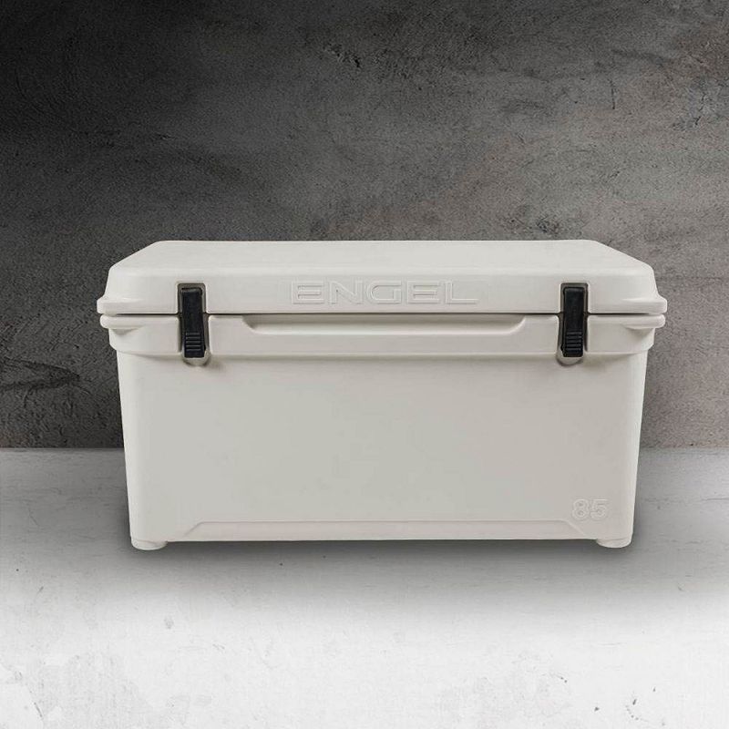 ENGEL 76 Quart 96 Can High Performance Roto Molded Cooler Chest， Coastal White