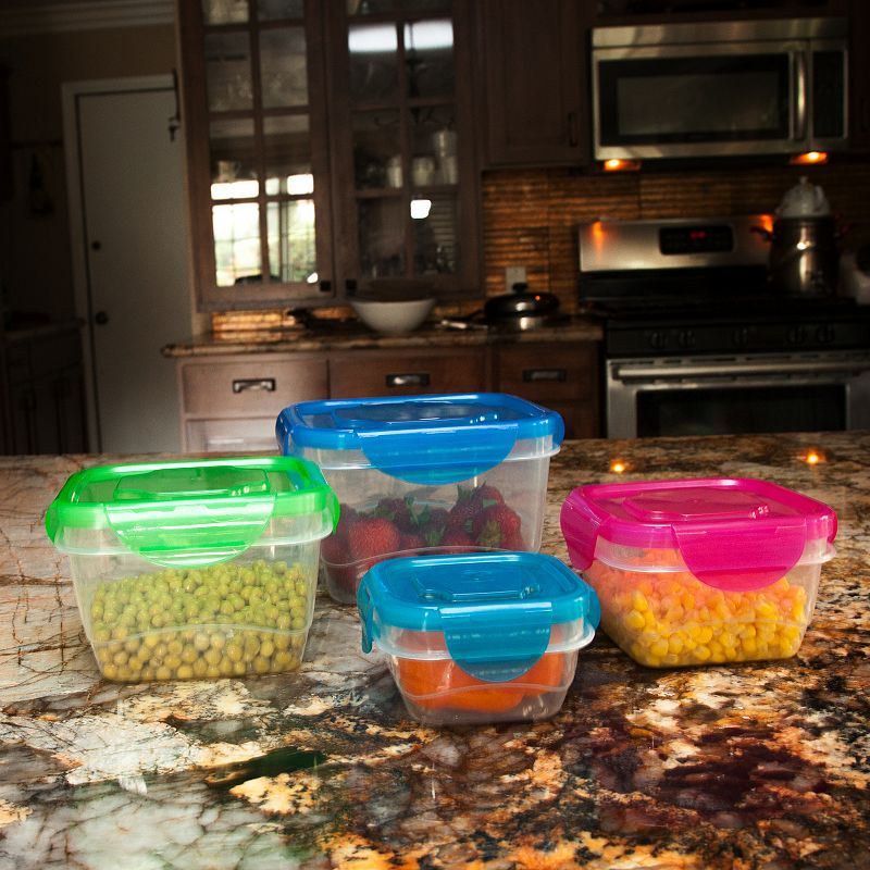 Plastic Jumbo Square Food Storage Container Set