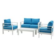 Safavieh Indoor / Outdoor Arm Chair， Loveseat and Coffee Table 4-piece Set