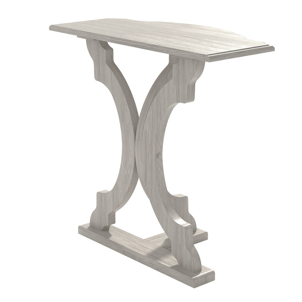 GALANO Doynton Half Moon Solid Wood Side Table