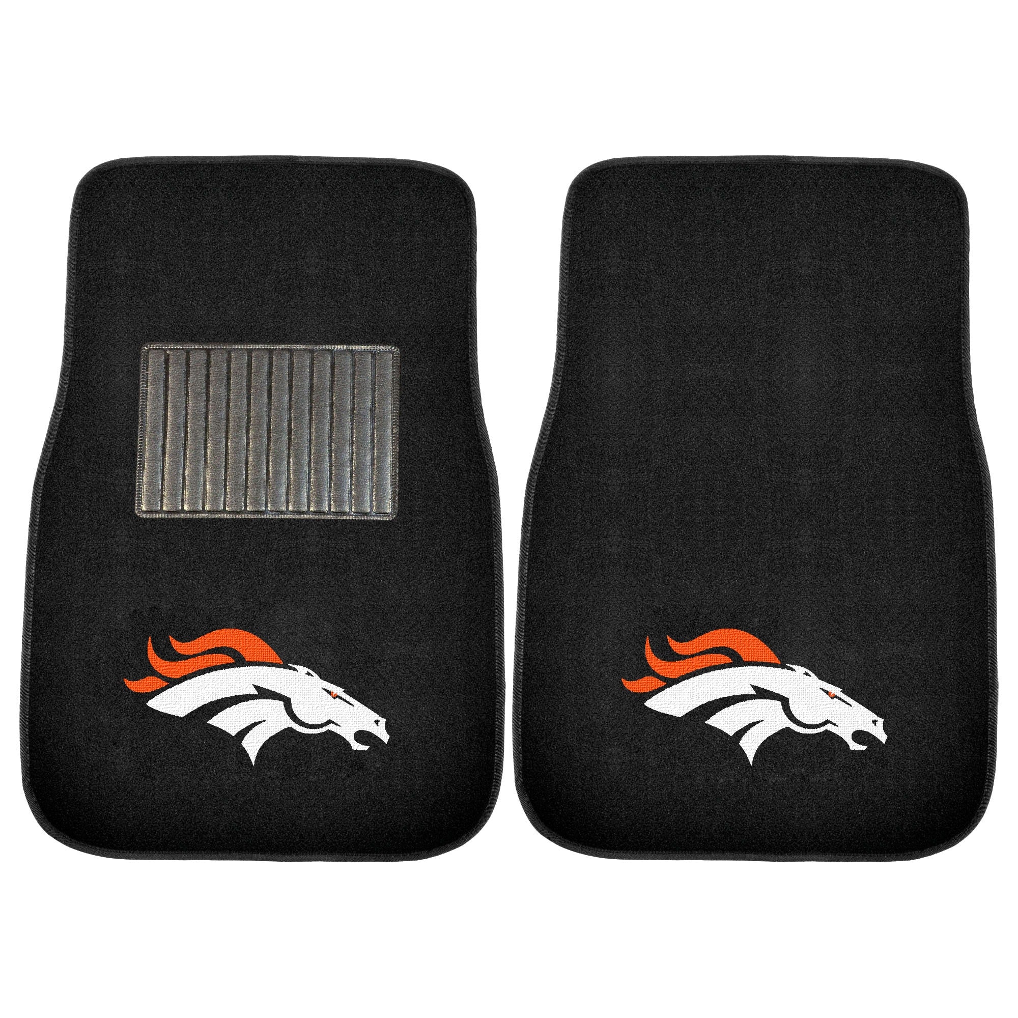 Denver Broncos NFL 2-pc Embroidered Car Mat Set